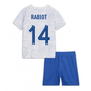 Francja Adrien Rabiot #14 Koszulka Wyjazdowych Dziecięca MŚ 2022 Krótki Rękaw (+ Krótkie spodenki)